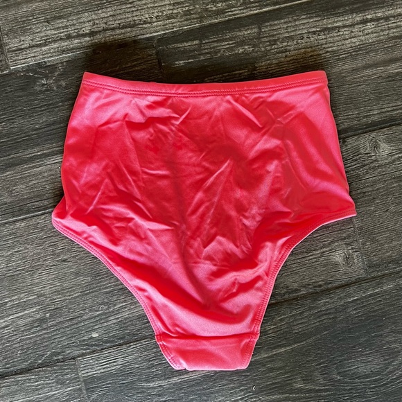 American Apparel High Waisted Coral Ice Bikini Bottom Médium - Picture 5 of 7